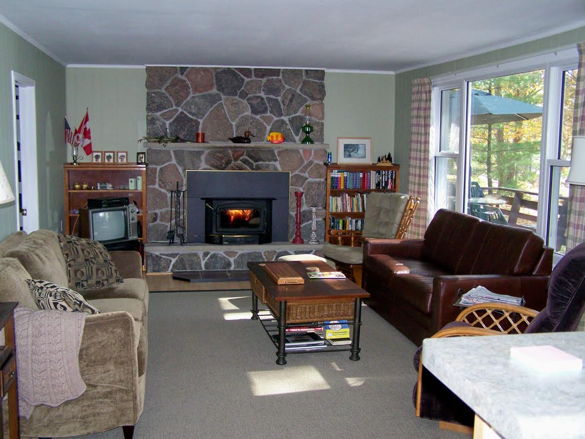 Muskoka cottage fireplace