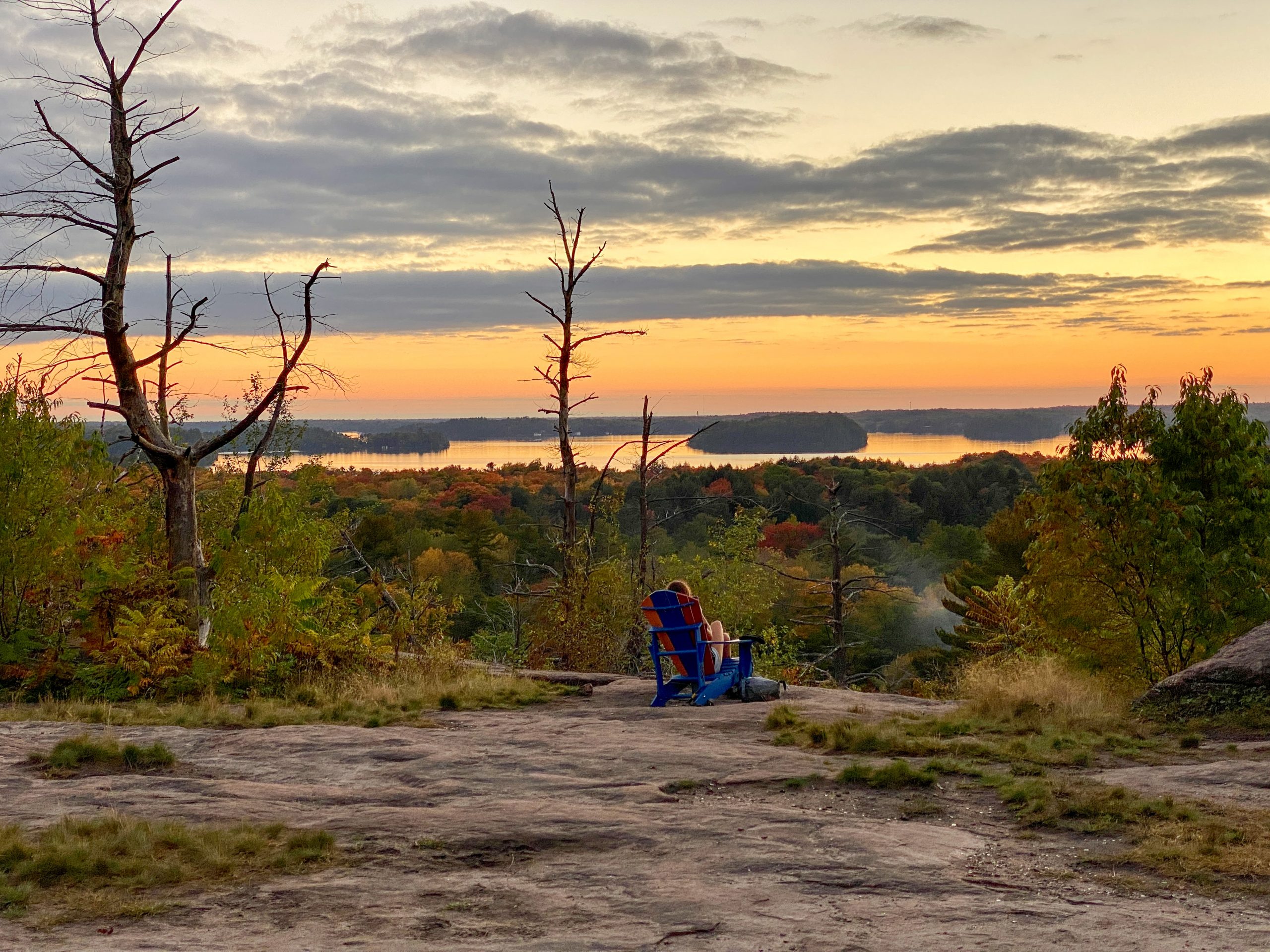 Fall Weather in Muskoka at Huckleberry Rock Lookout Trail